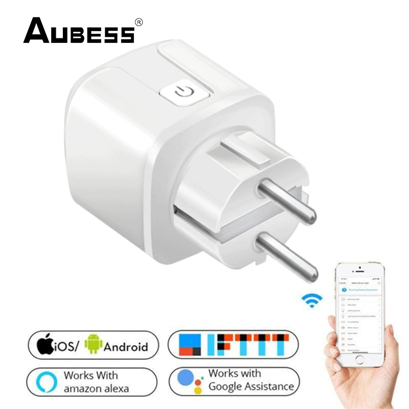 

Eu Plug Tuya Electricity Statistics Smart Outlet Smart Socket Voice Control Via Alexa Google Home Wifi Plug Power Monitoring 16a