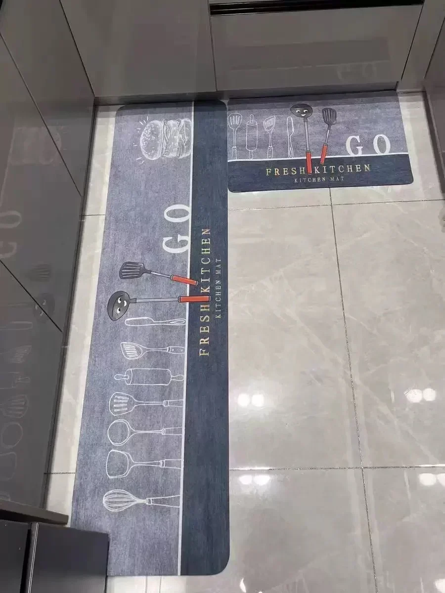 Alfombra con estampado 3D Luna para cocina antideslizante baño adecuada puerta entrada sala lavandería