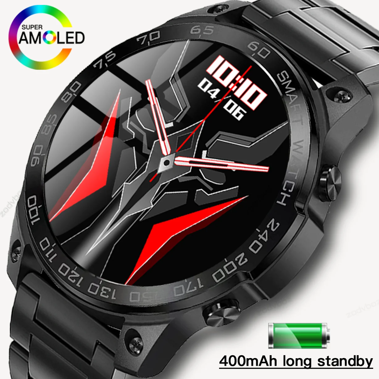 

AMOLED Smart Watch Men Always-on Display Screen Custom Dial Answer Call Health Monitor Waterproof Smartwatch For Xiaomi Huawei