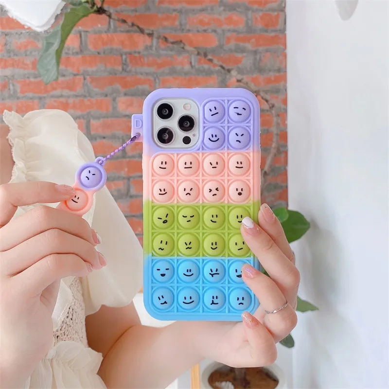 case for xiaomi redmi 9 9a 9c note 11 10 9t 8 7 pro poco m4 m3 x3 gt relieve stress pop fidget toys push bubble phone cover capa free global shipping