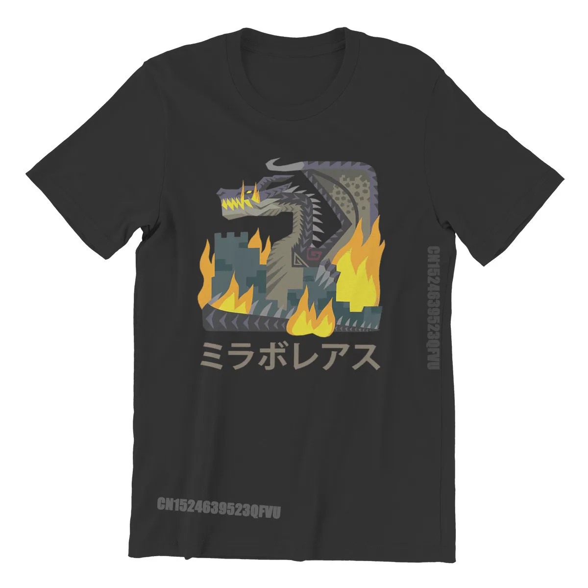 

Iceborne Fatalis Hipster TShirts Monster Hunter MH Yiankutku ARPG Game Male Harajuku Cotton Clothing Men T Shirt Valentine's Day