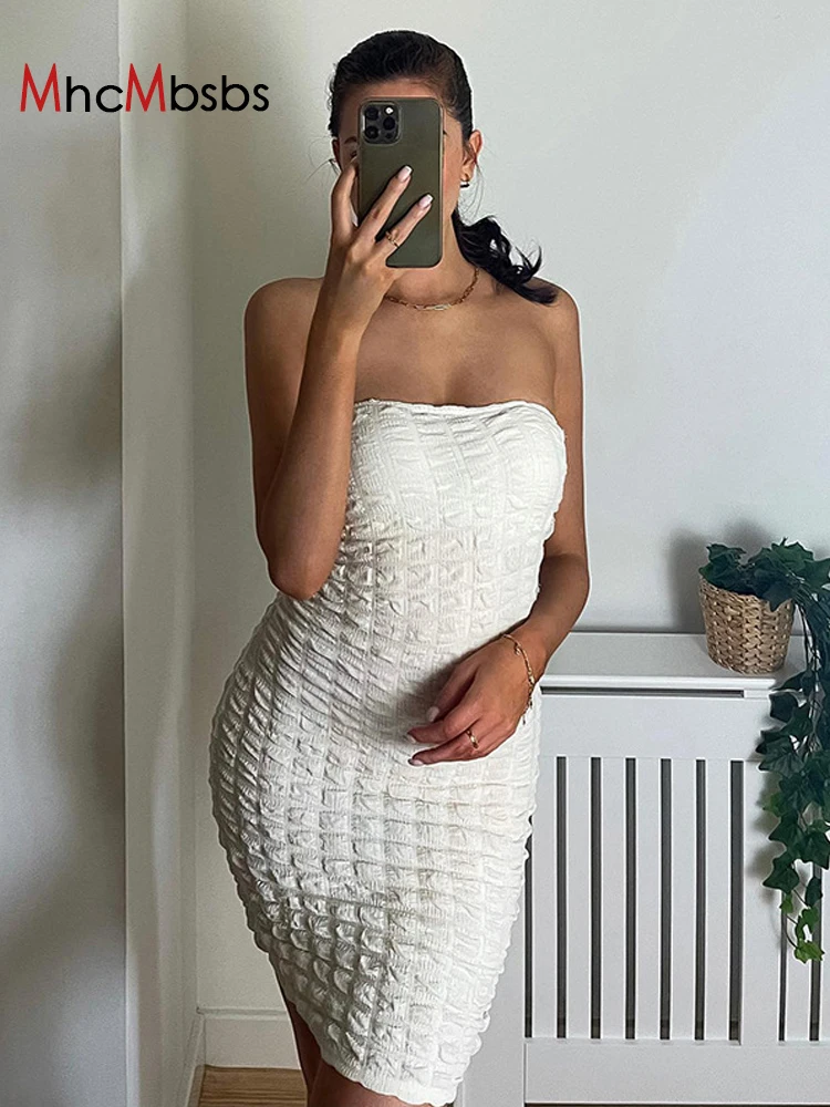 

Женское мини-платье без бретелек, с открытыми плечами и без рукавов