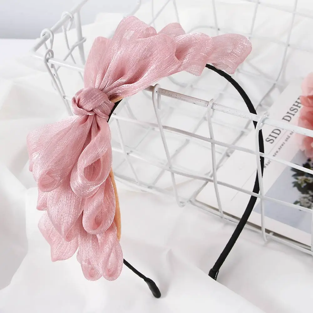 

Женская повязка на голову с большим бантом, модная повязка на голову с цветами, дизайнерские аксессуары для волос, 2022