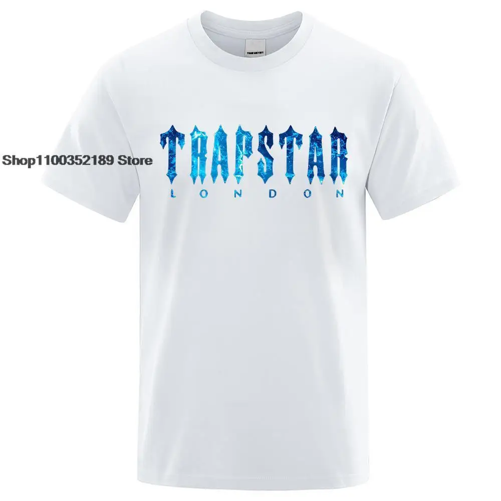 

Футболка мужская с коротким рукавом, модная Повседневная рубашка с принтом трапеции и Лондона, хлопковая футболка для мужчин и женщин