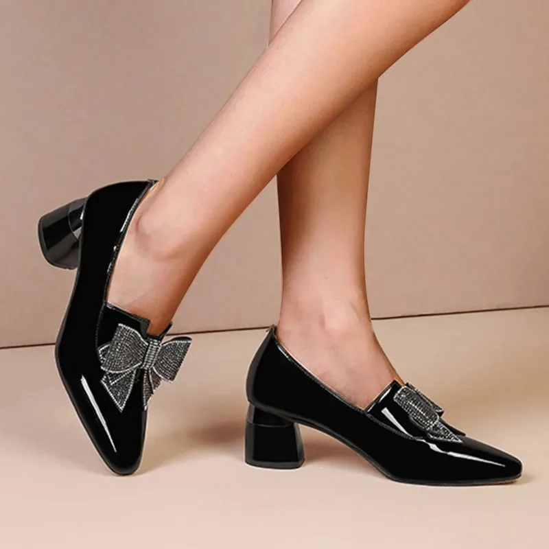 Женские уличные туфли на массивном каблуке Нескользящие дышащие повседневные