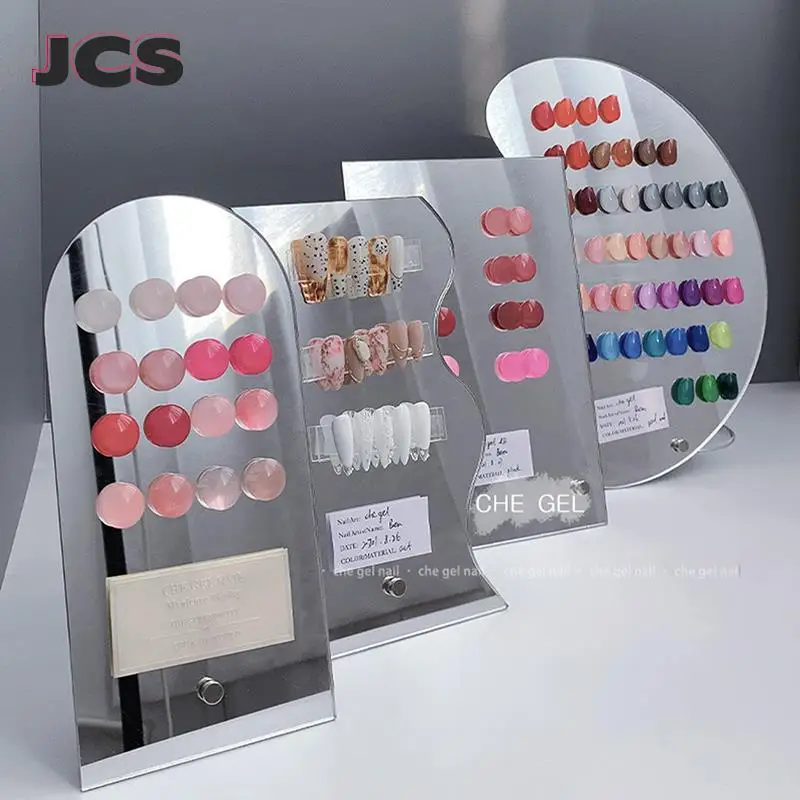 

Зеркало неправильной формы для дизайна ногтей цветная карта накладные Типсы демонстрационная доска акриловый Гель-лак демонстрация полки ...