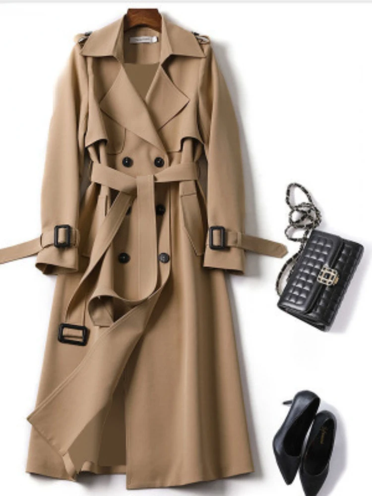 

Elegant Solid Color Casual Parkas Fur Women Autumn Winter Solid Color Zip Up Button Sweet Loose Fashion Long Coat Down 2022