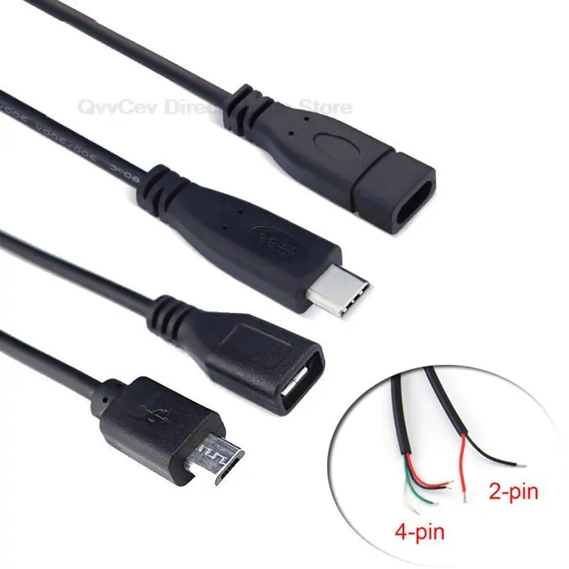 

Шнур зарядный с разъемом «мама» и штекером Micro USB 2,0, 4 контакта, 2 контакта