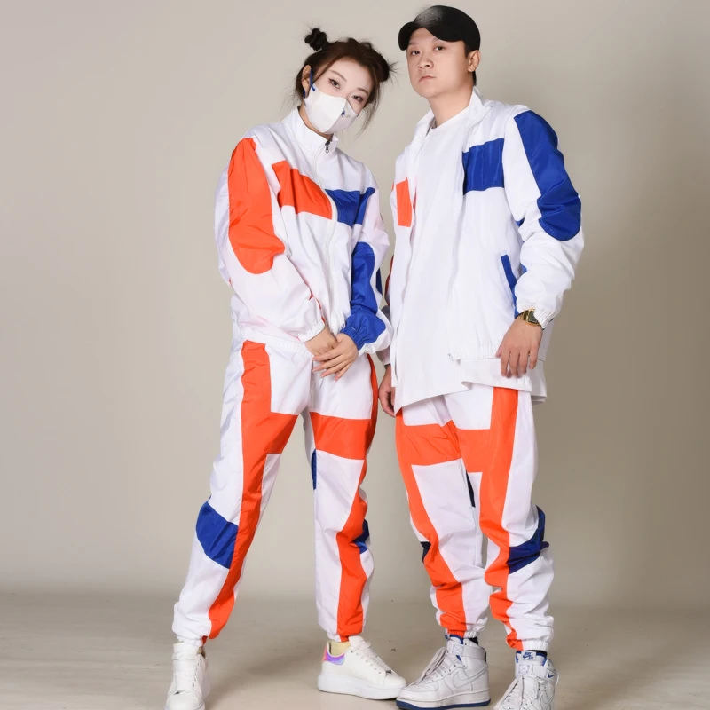 2023 Hip Hop Dance Performance Costumes For Adults Loose Jacket Pants Suit Streetwear Men Jazz Modern Dance Rave Clothes DN15843