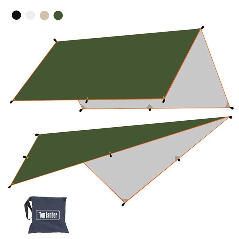 

3x3m 3x4m awning waterproof tarp tent shade Ultralight sunshade canopy for Outdoor Camping Hammock Tourist Beach Sun Shelter