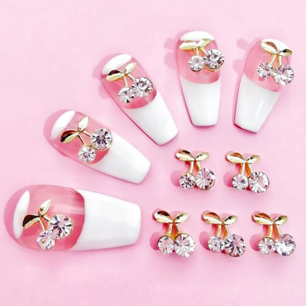 

20 шт., подвески для ногтей в виде вишни