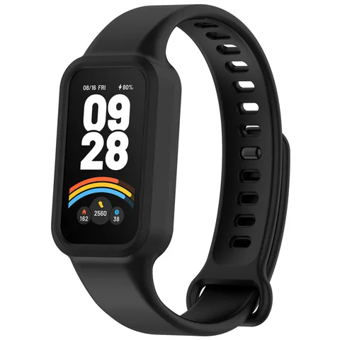 Спортивные силиконовые ремешки + чехол для Xiaomi Redmi watch 3, аксессуары, резиновый браслет Pulseira Correa для Xiaomi Mi Band 9, активный браслет