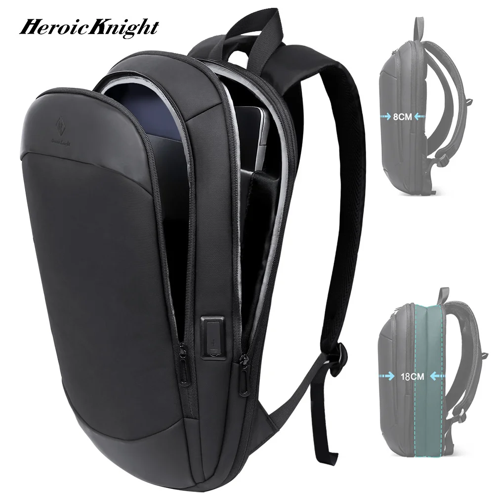 

Heroic Knight Men's Backpack 17.3 Inch Waterproof Expandable Business Laptop Backpack With USB Charging Travel Backpack