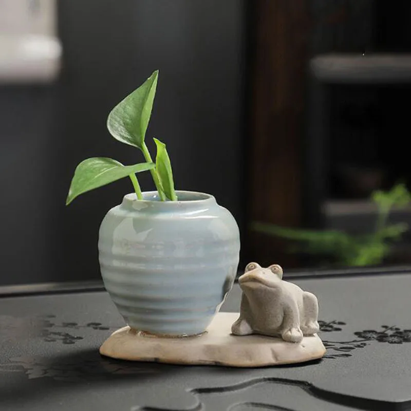 Ретро Чан Редис Гидропонная Ваза Зеленый Горшок Для Растений Цветочная