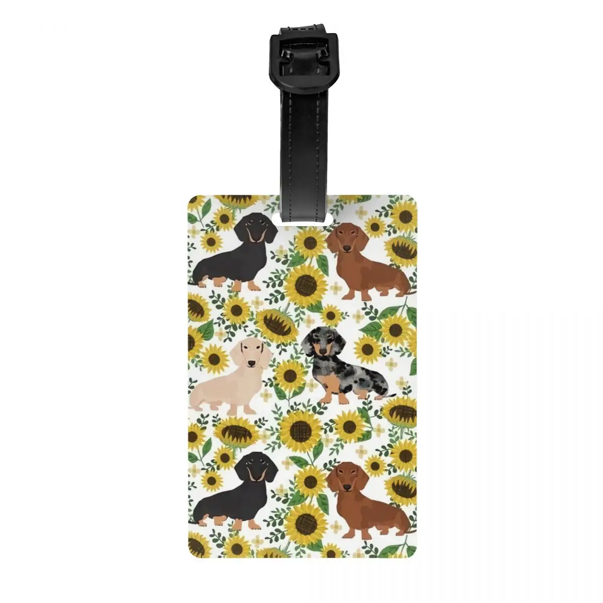 

Badger Sausage Dog Luggage Tag for Suitcases Fashion Dachshund Puppy Baggage Tags Privacy Cover Name ID Card