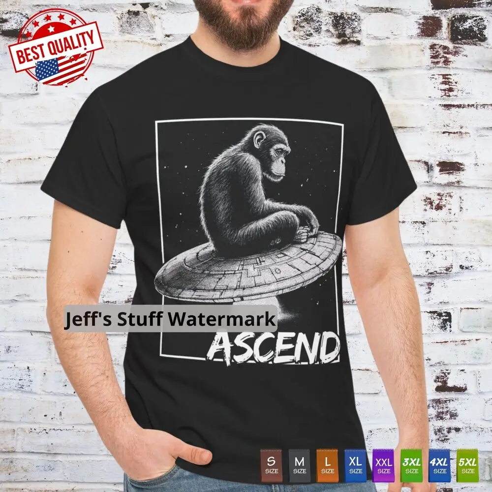 Футболка Ascend Ape UFO Alien Astronaut Ovni подарок для мужчин и женщин футболка с уличным