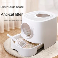cat litter box self cleaning for large cats top entry enclosed anti splash deodorizer cats toilet absorb deodorant pet products
