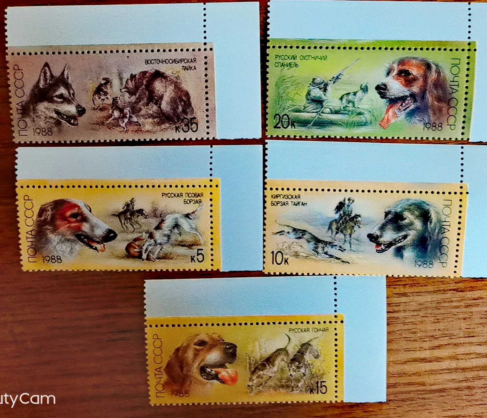 

5 шт./компл. новые штампы СССР Post 1988, штампы для охотничьих собак MNH