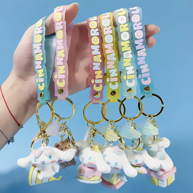 

Kawaii Cinnamoroll брелок Sanrio аниме Девочка Сердце милый персонаж мультфильма сумка кулон игрушка для девочек
