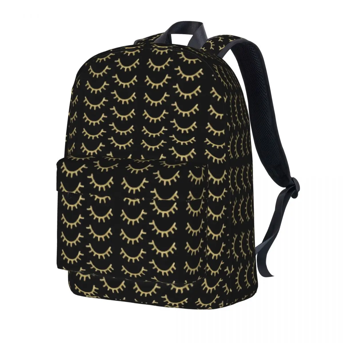 

Рюкзак с золотыми ресницами и принтом в виде сонных глаз, большой школьный рюкзак для мальчиков и девочек