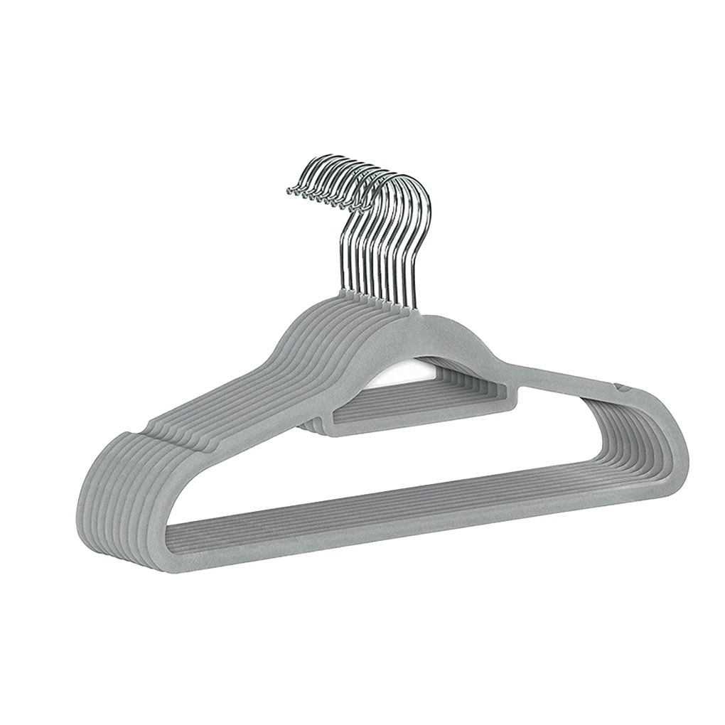 

10 Pieces Clothes Hanger Anti-skid Hanging Storage Rack Scarf Drying Organizer Wardrobe Accessory Home Balcony Patio