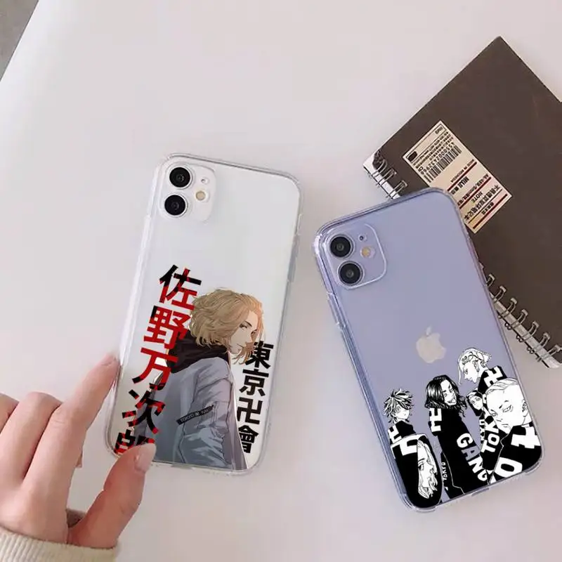 

Anime Tokyo Revengers Comics Phone Case Clear Transparent for iPhone 11 12 13 mini pro XS MAX 8 7 6 6S Plus X 5S SE XR 2020