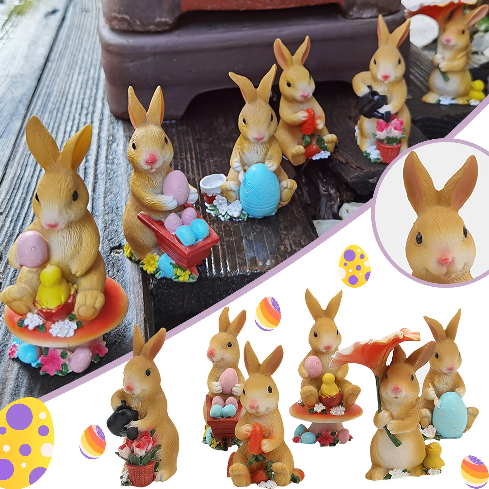 

Ornaments Easter Rabbit Gift Bunny Room Desktop Eggs Decoration Cute Children's Decoration & Hangs Son Christmas Ornament
