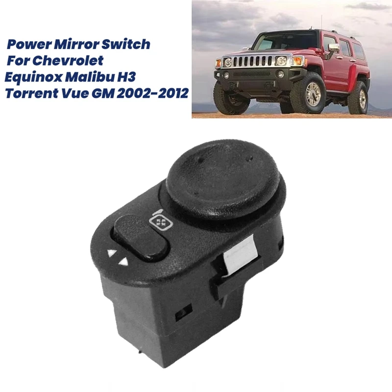 15250458 Power Mirror Switch For Chevrolet Equinox Malibu H3 Torrent Vue GM 2002-2012 Front Left Control Button