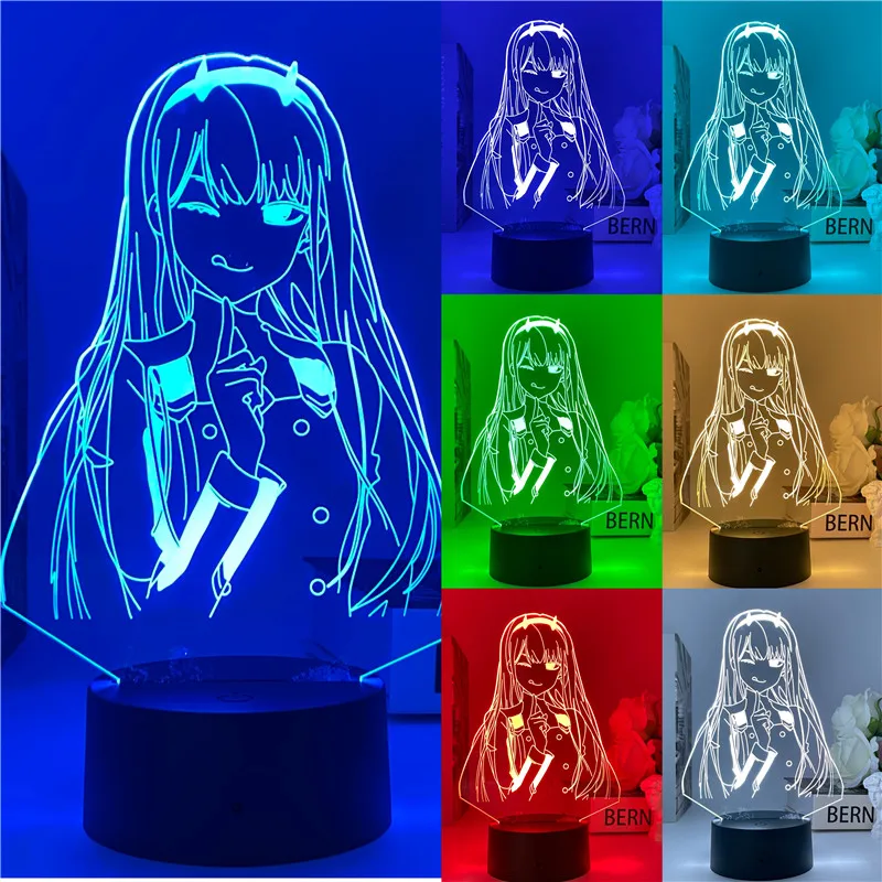 

Anime 3d Lamp Zero Two Figure Nightlight Kids Child Girls Bedroom Decor Light Manga Gift Night Light Lamp Darling In The Franxx