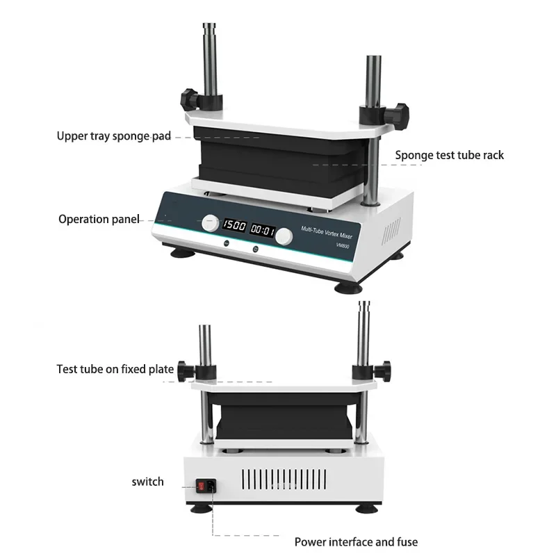 Многотрубный вихревой миксер с цифровым дисплеем Многопробный Вихревой