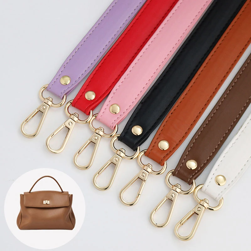 

28cm Fashion Replacement Straps Colorful PU Leather Handbags Straps Short Belt Handle Accessories For Women Bags High Quality