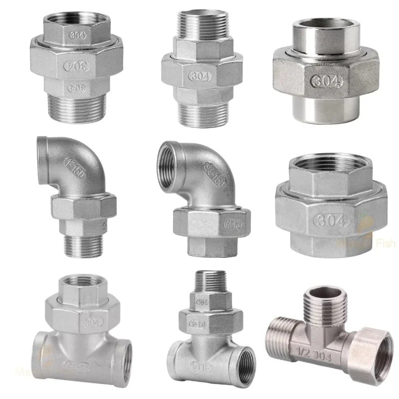 1 шт. соединительная муфта из нержавеющей стали 304 1/4 дюйма 3/8 1/2 3/4 1-1/4 1-1/2 2 фитинг