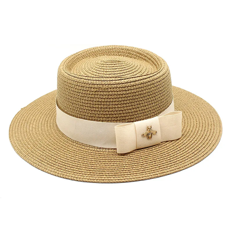 

summer Fashion beach accessories sun protection women Straw hats hats for with chain cowboy Men's Panama floppy hat 2022 chapel