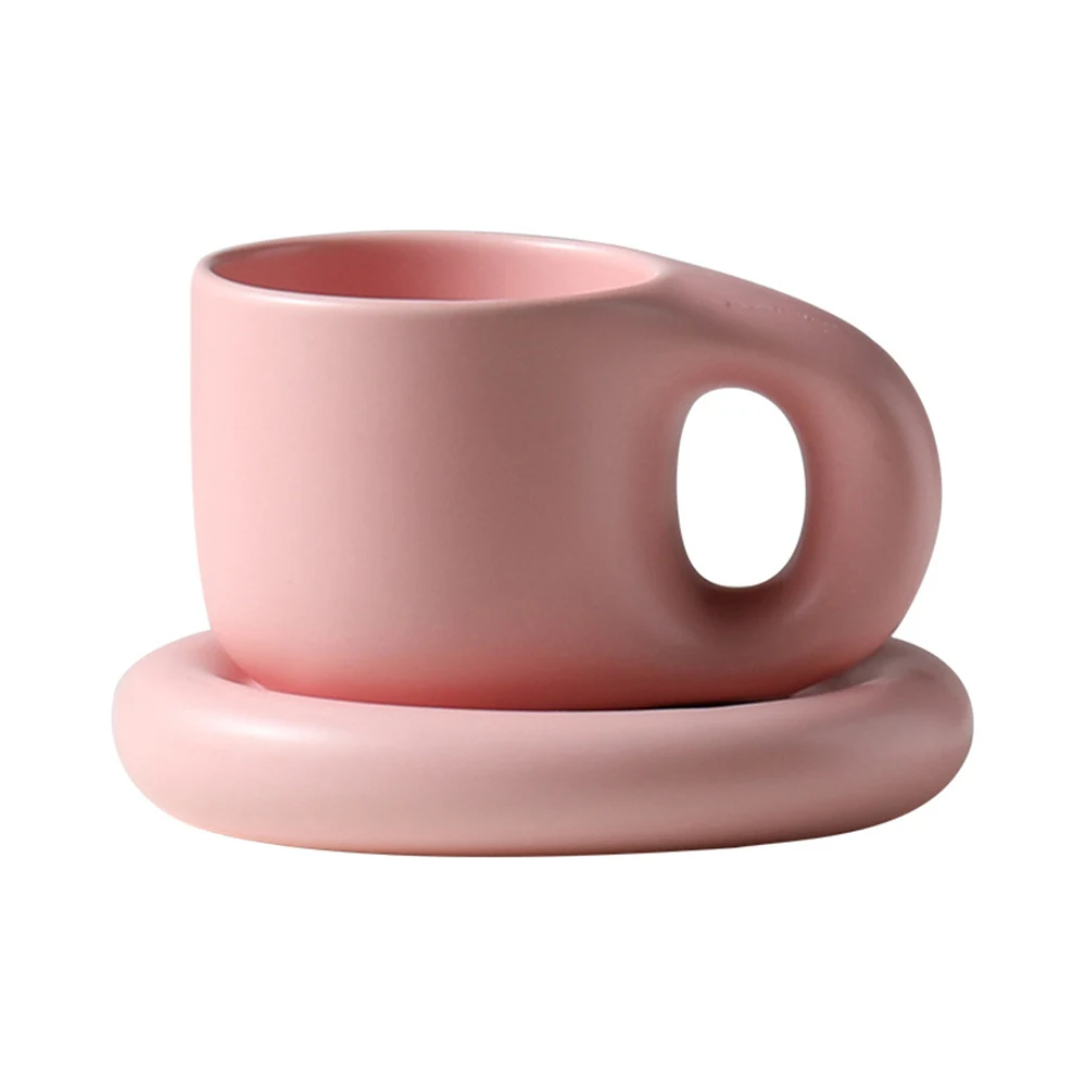 

INS Nordic Fat Handle Creative Ceramic Mug Coffee Cups Home Breakfast Tea Milk Drinkware Gift Lovely Couple Cup Caneca Termica