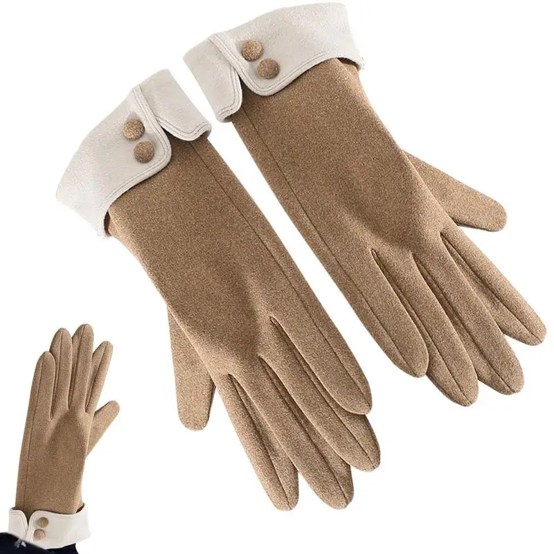 

Ladies Winter Gloves Fashionable Gloves For Women Lady Upgraded Thickening Warm Touchscreen Thermal Soft Knit Lining Glove.