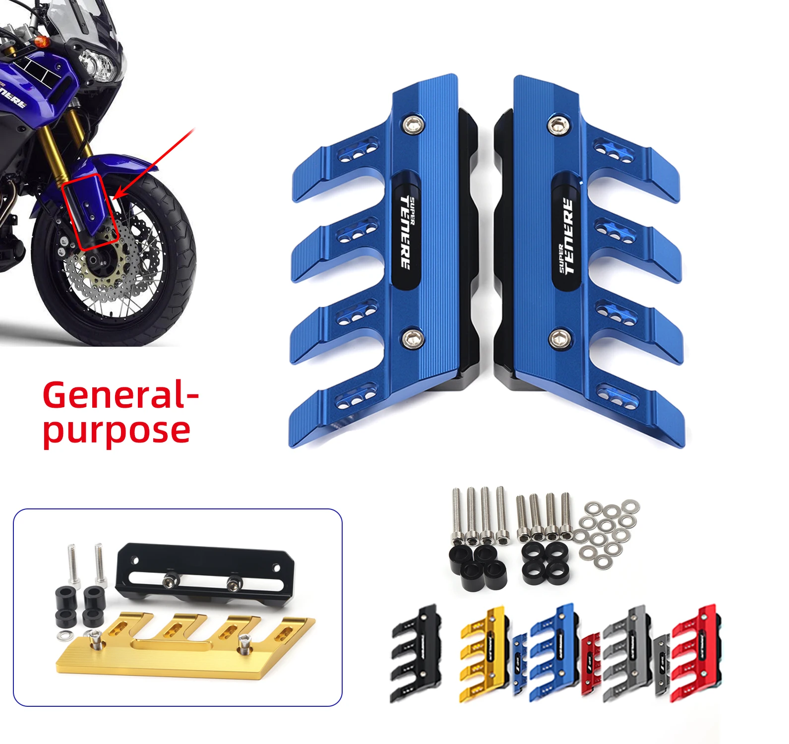 

For YAMAHA XT1200Z/XT1200ZE Super Tenere MotorcycleMudguard Front Fork Protector Guard Block Front Fender Slider Accessories