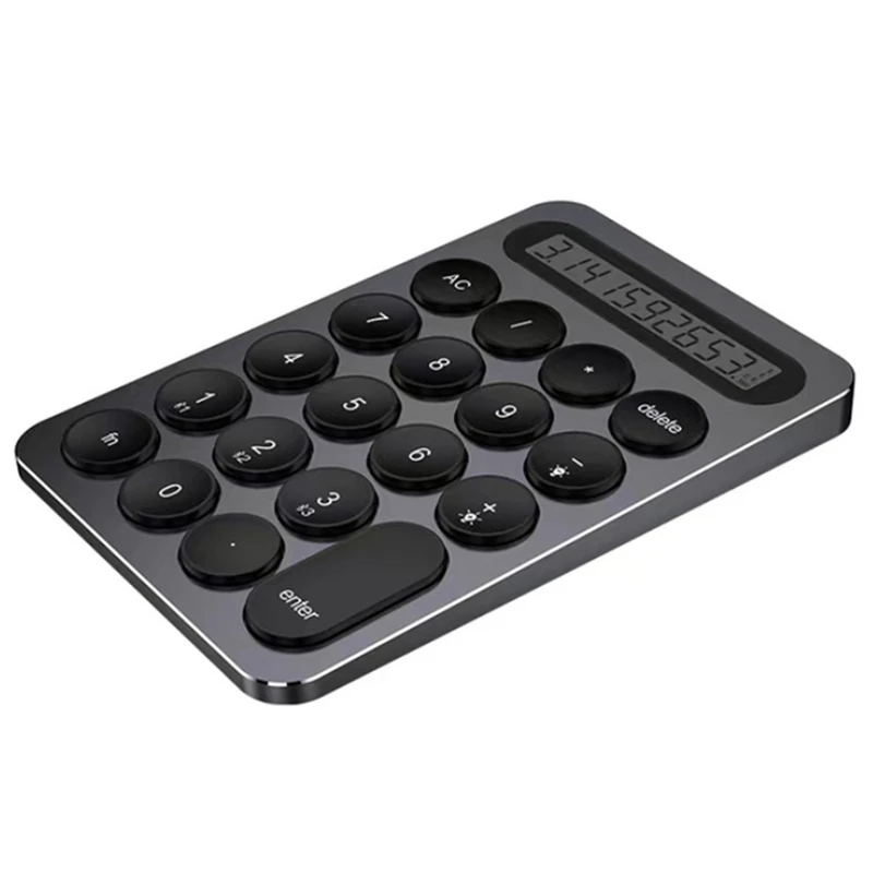 

Aluminum Numeric Keypad Numpad 19 Keys Bluetooth Keyboard Backlight Keyboard For Ipad Android Windows Laptop Tablet