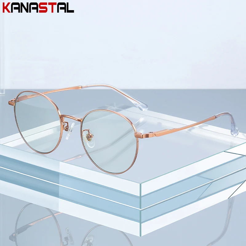 

Очки для чтения мужские и женские из чистого титана, Модные Винтажные, Овальные, с блокировкой сисветильник, для работы за компьютером, по ре...