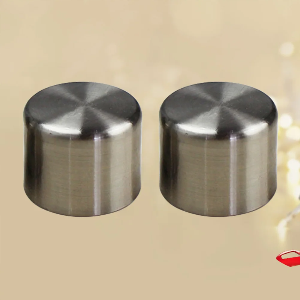 

Curtain Rod Decorative Head Drapery Finials Cap Rods End Window Rail Pole Ends Decor Caps Set