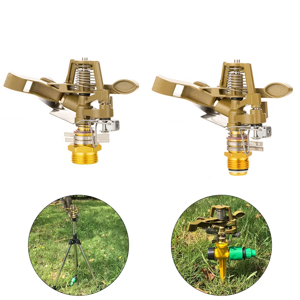 

1PCS 12* 12cm Rotary Nozzle Zinc Alloy Female Thread Big Cover Range Sprinklers Farm Garden Irrigation 360-Degree Rotary Nozzle