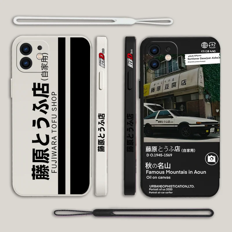 

Anime Initial D AE86 Phone Case For Samsung Galaxy S23 S22 S21 S20 Ultra FE S10 4G S9 S10E Note 20 10 9 Plus With Lanyard Cover