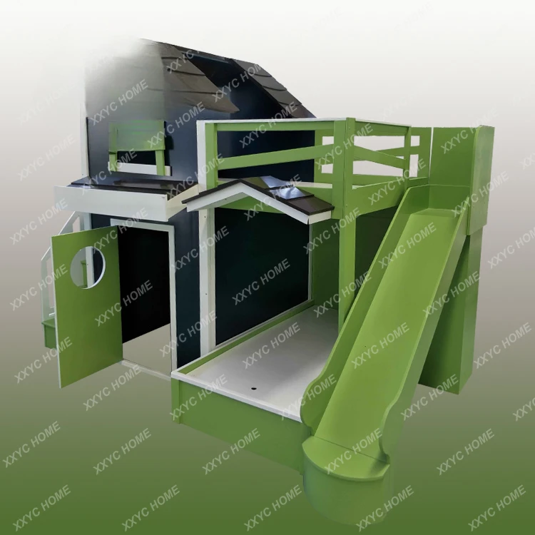 Кровать в мультяшном стиле Роскошная детская двухъярусная кровать из цельной