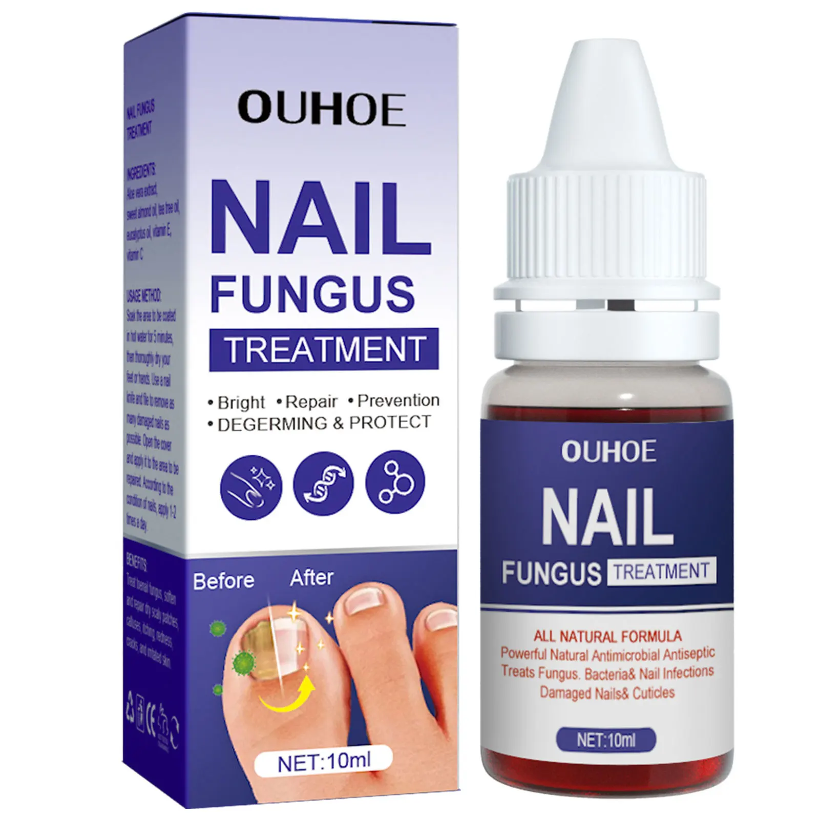 

Антибактериальная Сыворотка для восстановления ногтей Быстродействующее Лечение ногтей легко наносить для облегчения атрофии и ломкости ...