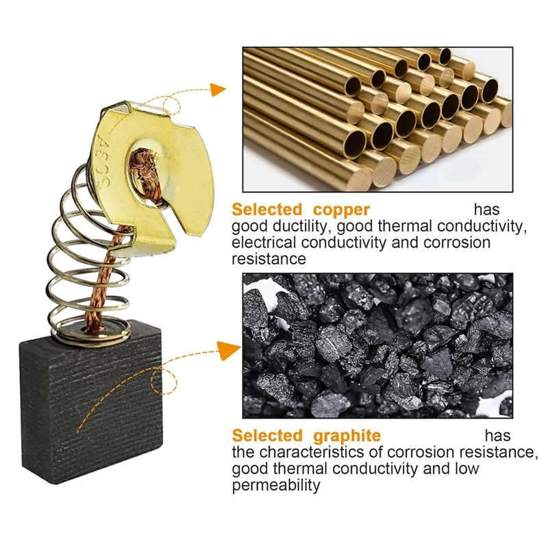 NEW-10Pcs CB200 CB202 набор карбоновых щеток для Makita CB204 CB203 191953-5 191957-7 электроинструмент