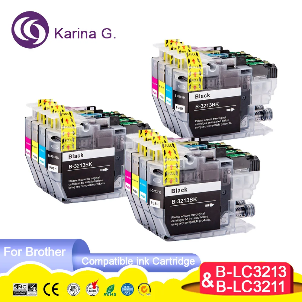 

Compatible for Brother LC3213 LC3211 ink Cartridge suit for Brother MFC-J890DW MFC-J895DW DCP-J772DW DCP-J774DW etc.