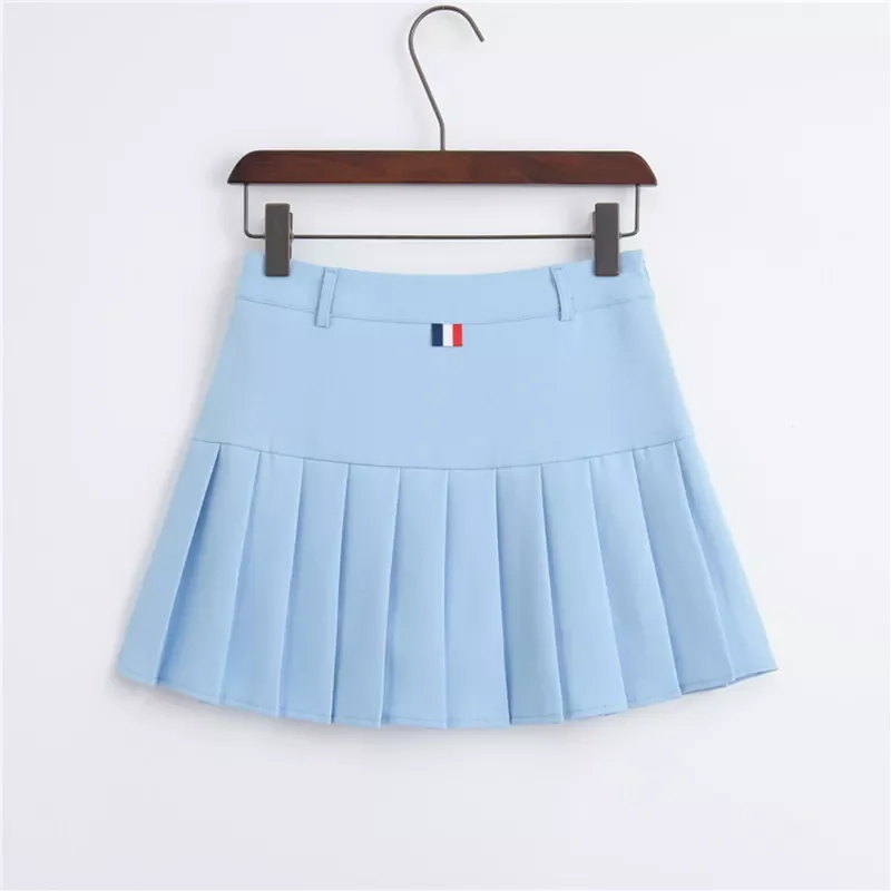 

6 Color New Summer Golf Skirts Preppy Style Stripe Women Skirt High Waist Pleated Skirt Female Mini Tennis Skirt Mujer