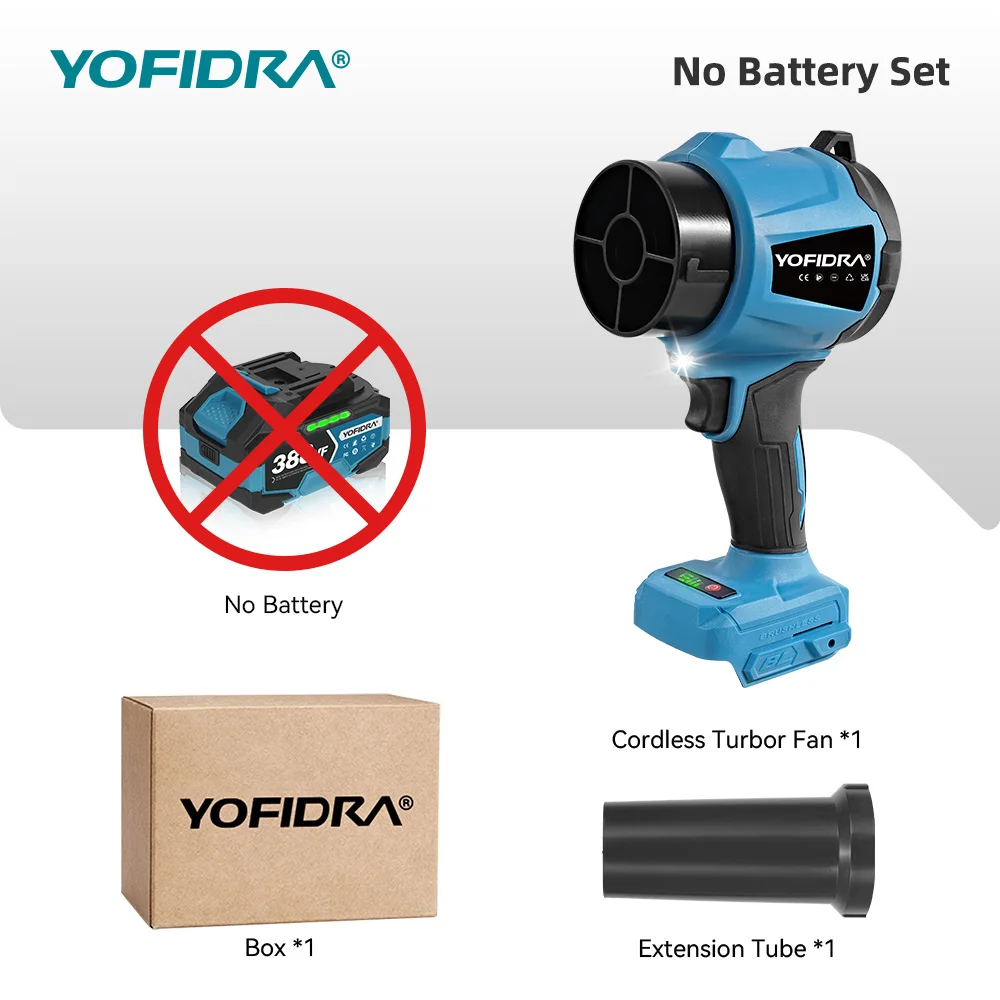 

YOFIDRA Турбовентилятор 330000 об/мин для Makita 18В