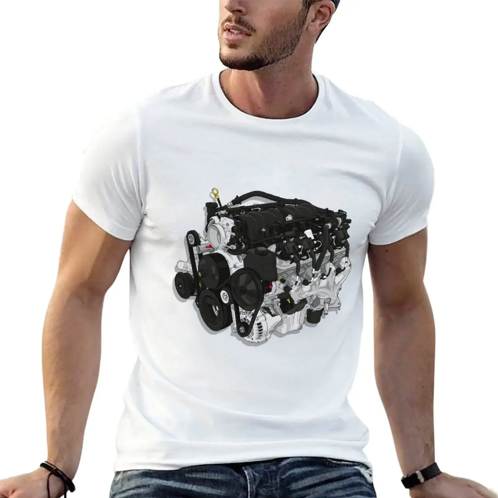 Футболка LS1 V8 Engine большие размеры футболка с короткими рукавами для мальчиков