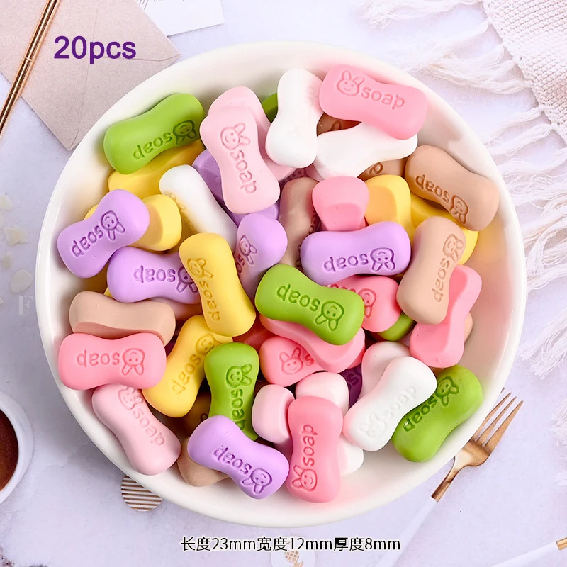 

20pcs Mini Resin Soap Decoration Crafts Flatback Cabochon Scrapbooking Embellishments DIY Bowknot Hair Hairpin Accessories