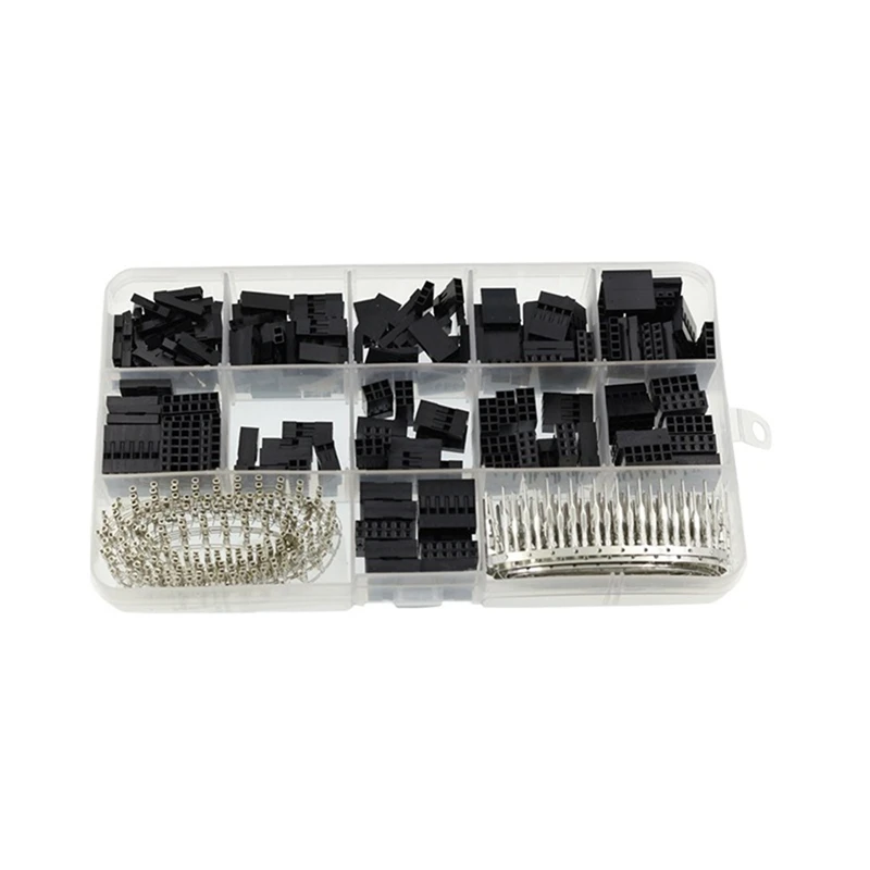 

AT35 620Pcs Dupont Connector 2.54Mm, Dupont Cable Jumper Wire Pin Header Housing Kit, Male+Female Pin Terminal Connector